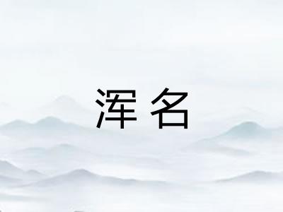 浑名 浑名