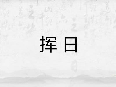 挥日