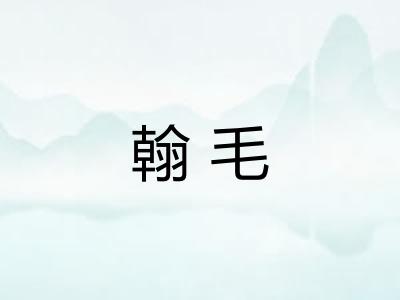 翰毛 翰毛