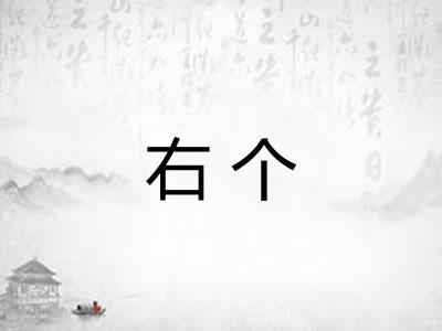 右个 右个