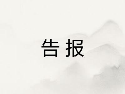 告报