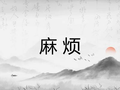 麻烦 麻烦