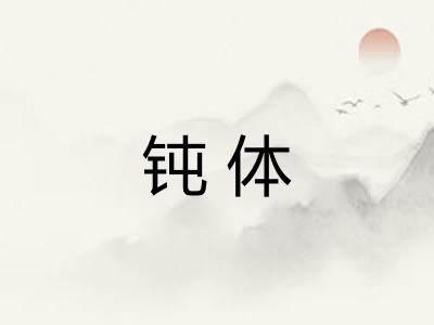 钝体 钝体
