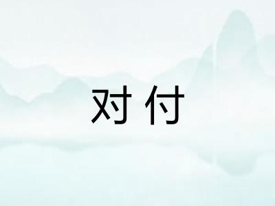 对付 对付