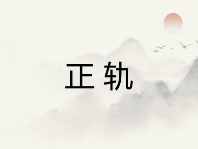正轨