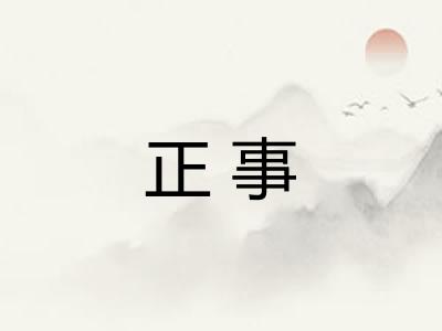 正事