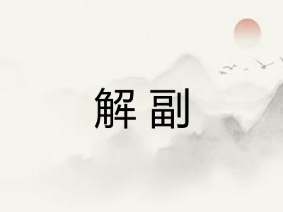 解副 解副