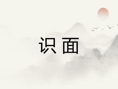 识面 识面