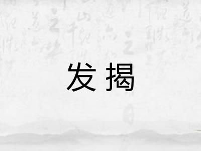 发揭 发揭