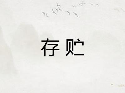 存贮 存贮
