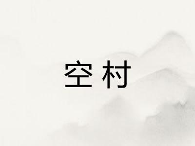 空村 空村