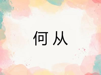 何从 何从