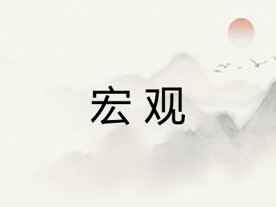 宏观 宏观