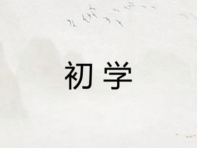 初学