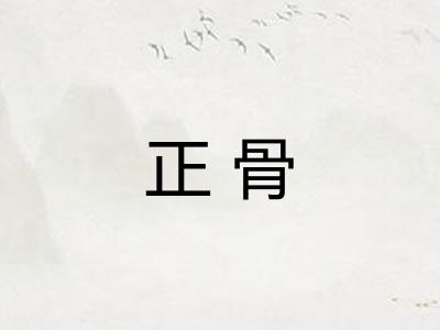 正骨 正骨