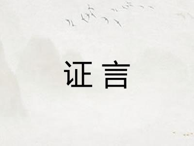 证言 证言