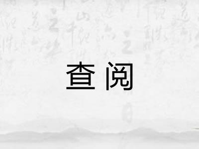 查阅
