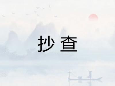 抄查 抄查