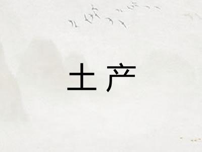 土产 土产