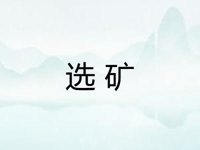选矿 选矿