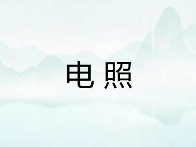 电照 电照