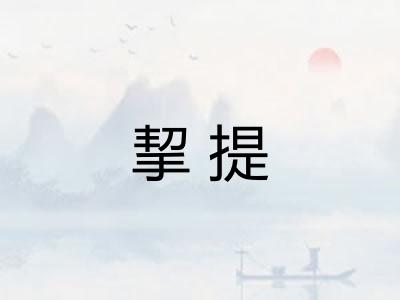 挈提 挈提
