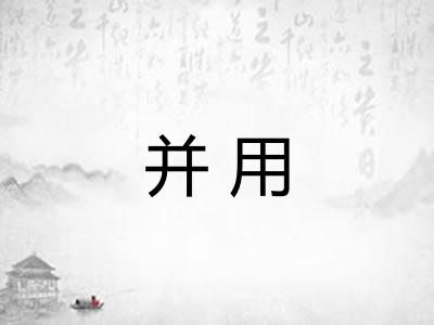 并用 并用