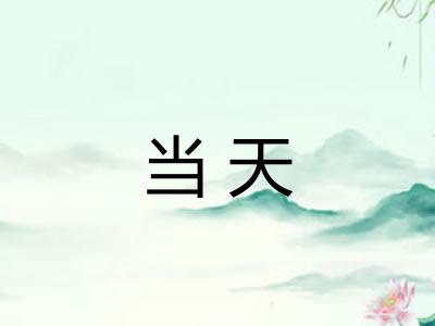 当天