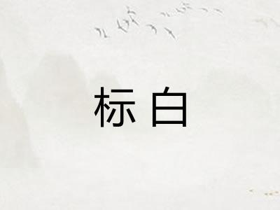 标白