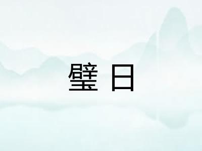 璧日 璧日