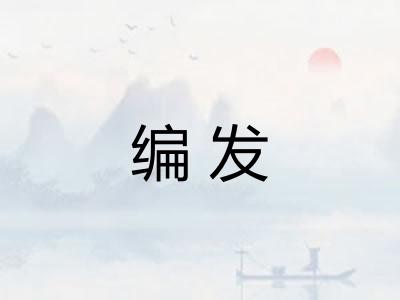 编发 编发