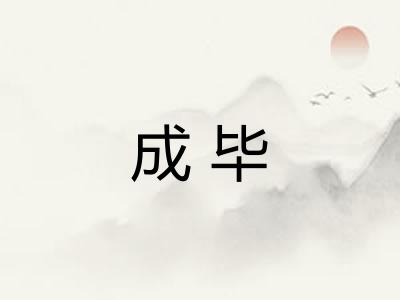 成毕 成毕