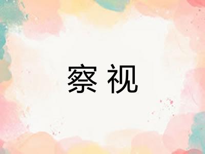 察视