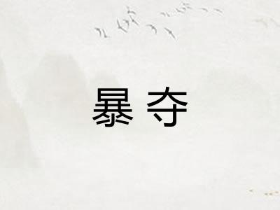 暴夺 暴夺