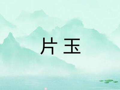 片玉 片玉
