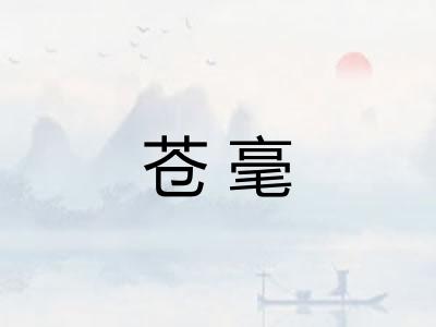 苍毫 苍毫