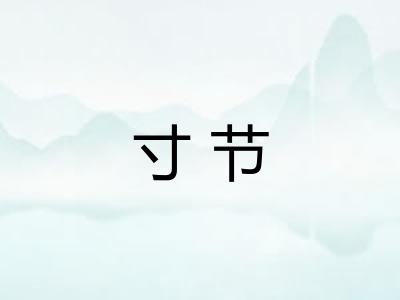 寸节