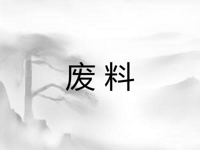 废料 废料