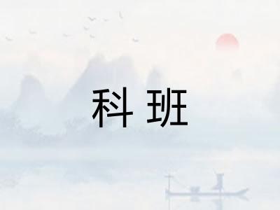 科班 科班