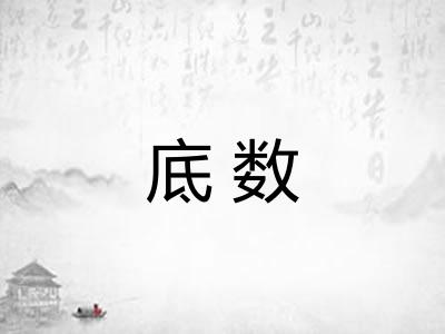 底数 底数