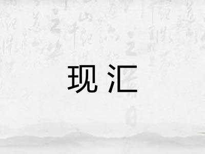 现汇 现汇