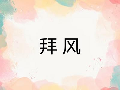 拜风 拜风