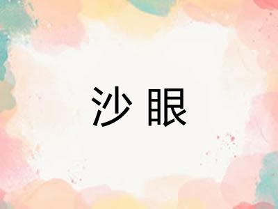 沙眼 沙眼