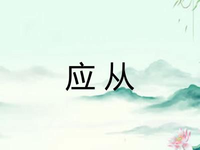 应从 应从