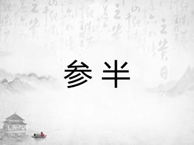参半 参半