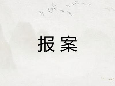 报案 报案