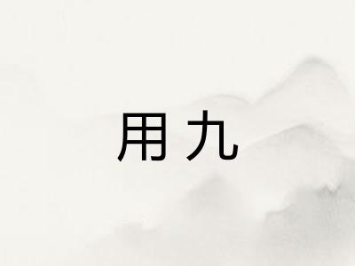 用九 用九