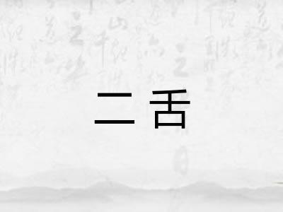 二舌 二舌