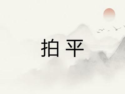 拍平 拍平