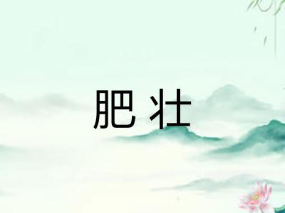 肥壮 肥壮